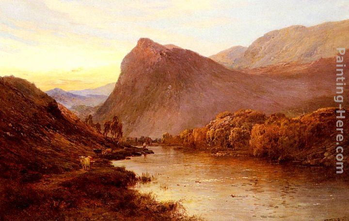Alfred de Breanski Snr Sunset In The Glen